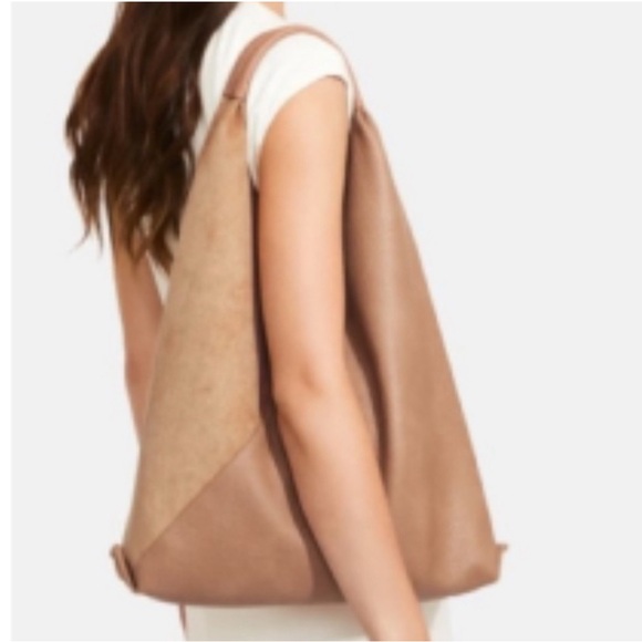 Shiraleah Handbags - Shiraleah Tan Suede/ Vegan Leather Hobo Bag